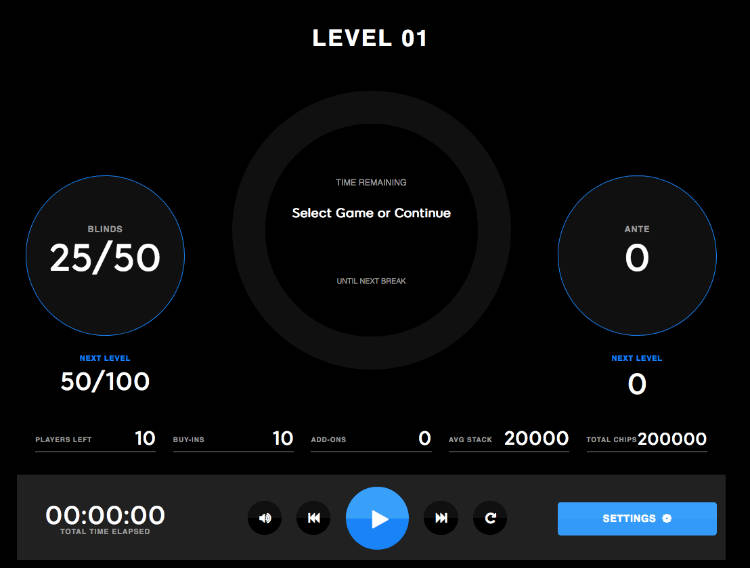 Software ayuda de poker time clock